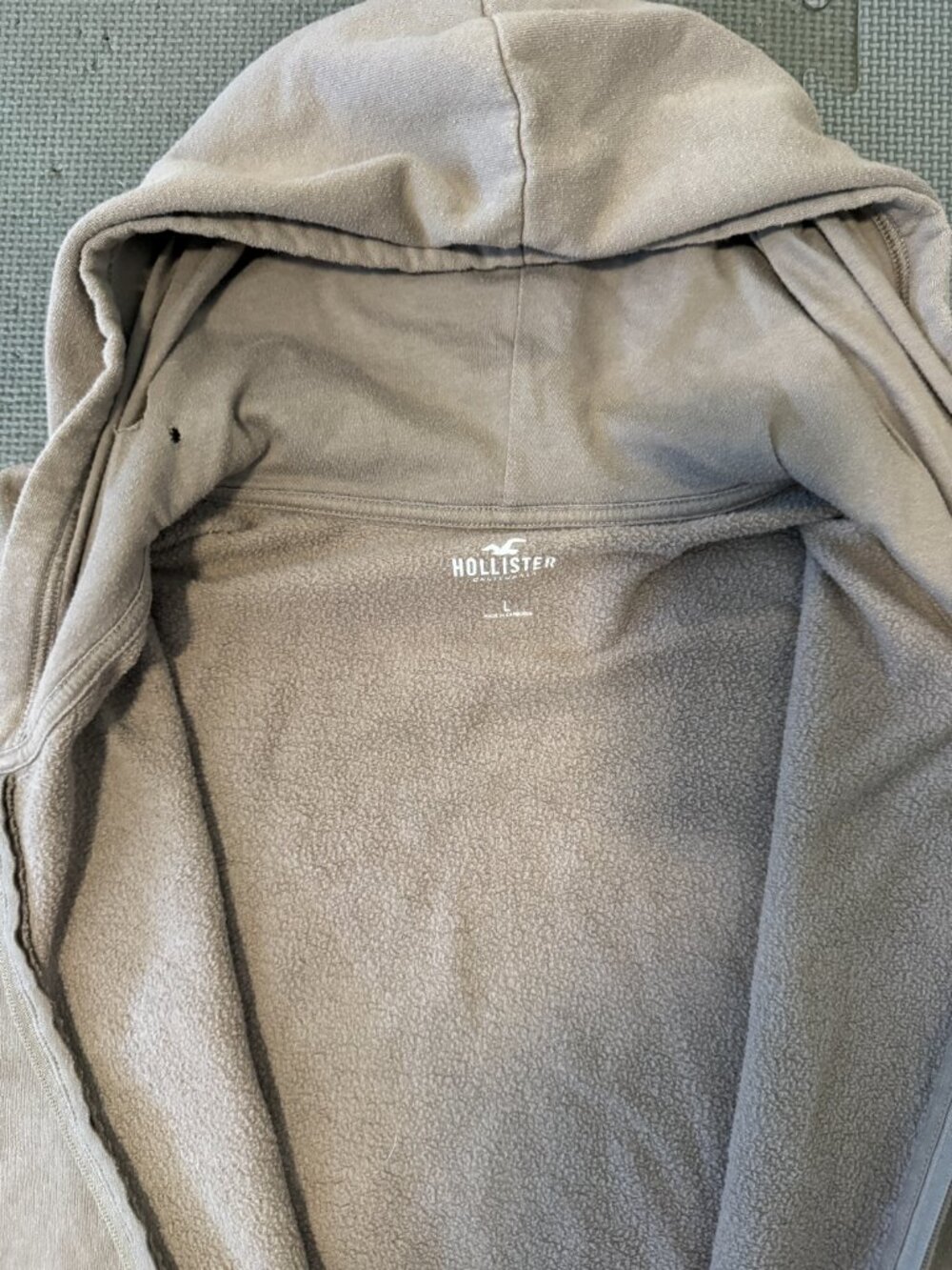 Hollister Feel-Good Oversized Zip Up Hoodie- Light Brown- L - Picture 5 of 8